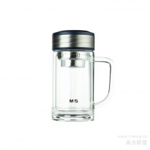 晨光普惠双层隔热手柄杯350ml ARCN8294